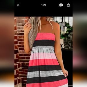 Summer strapless dress